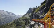 Europe's Highest Tourist Train: Breathtaking Cliffside Ride at 2,000m