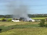 Fire Near Wallace Monument Closes A91 Road in Menstrie