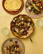 Fried Courgette, Black Bean and Goat's Cheese Tacos Recipe