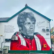 Giant Mural of Welsh Film Star Ivor Emmanuel Unveiled on Village Pub