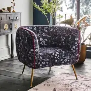 Homeware Fans Race to Buy £199 Velvet Chair Reduced by £121 with Spring Print