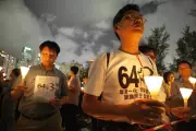 Hong Kong Police Stop Artist's Tiananmen Crackdown Commemoration
