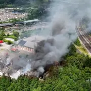 Huge Fire Tears Through Valleys Business Centre in Abercynon