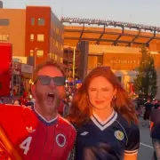 Karen Gillan Reunites with Doctor Who Co-Star Tony Curran at World Cup