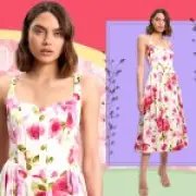 Karen Millen Floral Midi Dress with 40% Off for Wedding Season