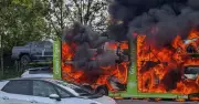 M1 Motorway Closed After Car Transporter Fire Engulfs Several Vehicles