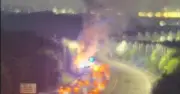M25 Blocked Near Epping After Two Lorry Fires Cause Major Delays