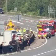 M25 closed after serious crash, air ambulance lands, drivers miss flights