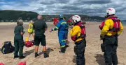 Man airlifted to hospital after trying to open beer at Wales beach