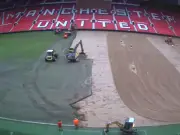 Man Utd release behind-the-scenes photos of Old Trafford pitch renovation