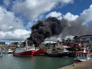 Massive Fire Breaks Out at Arbroath Harbour, Smoke Engulfs Streets