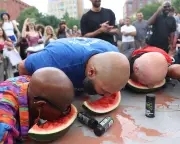 Melon-Eating Contest and Naked Bike Ride: Photos of the Weekend