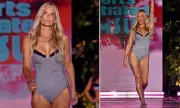 Molly Sims, 53, Stuns in Gingham Swimsuit at Sports Illustrated Runway Show
