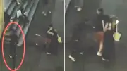 Moment robber rips £28k Rolex from injured man outside Liverpool Street station