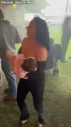 Mum hits back at trolls after breastfeeding while dancing at festival