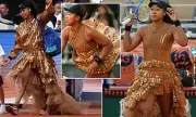 Naomi Osaka Stuns Again with Gold Sequin Outfit at French Open Night Match