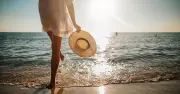Plastic Bag Hack Keeps Sand Off Feet After Beach Trip