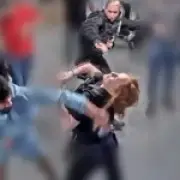 Policewoman punched in Manchester Airport brawl calls attacker 'coward'