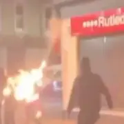 Rioter sets himself on fire with petrol bomb in Northern Ireland unrest