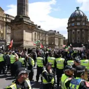 Rival Protests and Heavy Police Presence in Newcastle City Centre