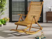 Shoppers Praise Elegant Outdoor Rocking Chair on Sale for £66