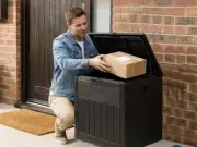 Sturdy £37 Lockable Outdoor Storage Box for Garden Tools and Parcels