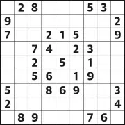 Sudoku 7,344 Hard: Complete the Grid with Numbers 1-9