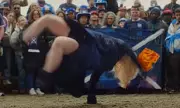 Susan Boyle Breakdances on Forth Bridge in IRN-BRU Anthem Video