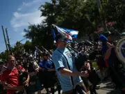Tartan Army Pipes Through Miami Streets Ahead of Brazil Clash