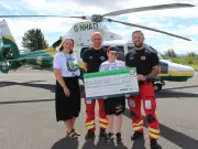 Ten-Year-Old Swims 14 Miles for Air Ambulance That Saved His Grandad