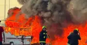 Tesco Store Evacuated After Deliberate Caravan Fire in Glastonbury