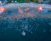 Thousands Brave Freezing Temperatures for Dark Mofo Nude Swim in Hobart
