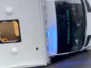 Three Paramedics Injured in Glasgow Ambulance Rollover Crash