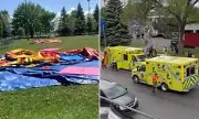 Three-Year-Old Critical After Bounce House Lifted by Storm in Montreal