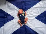 Tiny Tartan Army fans cheer Scotland from hospital neonatal unit