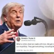Trump's Old Iran Deal Tweet Resurfaces After New Peace Agreement