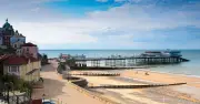 Unspoilt UK Seaside Town Cromer with Victorian Pier Split in Two in 1993 Storm