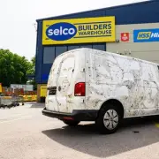 White Vans Transformed into England Art for World Cup Bid