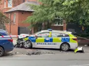 Woman Hospitalized After Police Car Crash in Didsbury