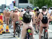 World Naked Bike Ride in Cardiff Surprises Metallica Fans