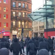 Worshippers locked in Glasgow mosque amid violent protests linked to Belfast stabbing