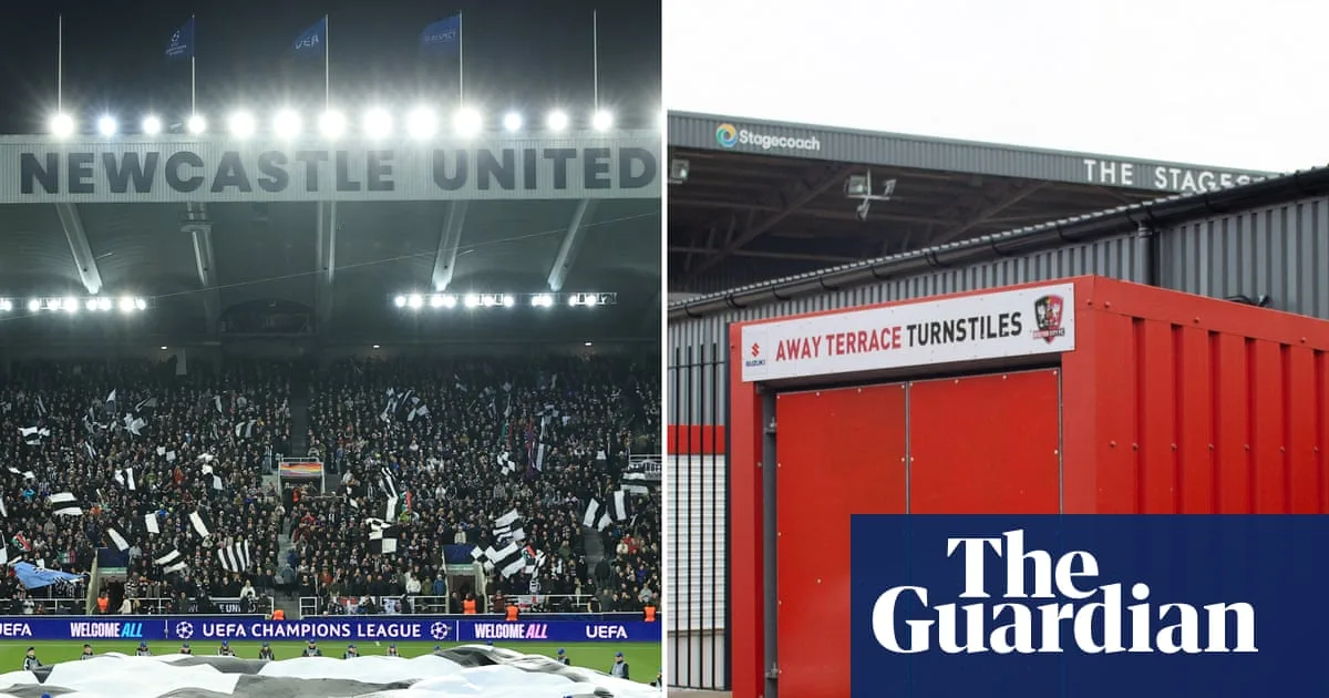 Barcelona fan ends up at Exeter's St James' Park instead of Newcastle's