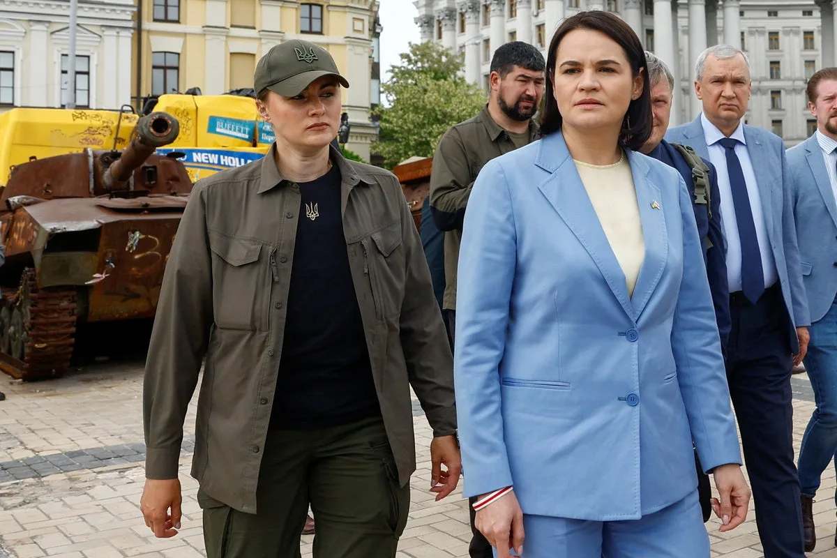 Belarus Warned Not to Be 'Dragged Into Russia's War' as Opposition Leader Visits Kyiv