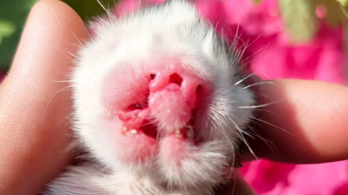Rare Janus kitten with two noses and two mouths born in Powys cat rescue