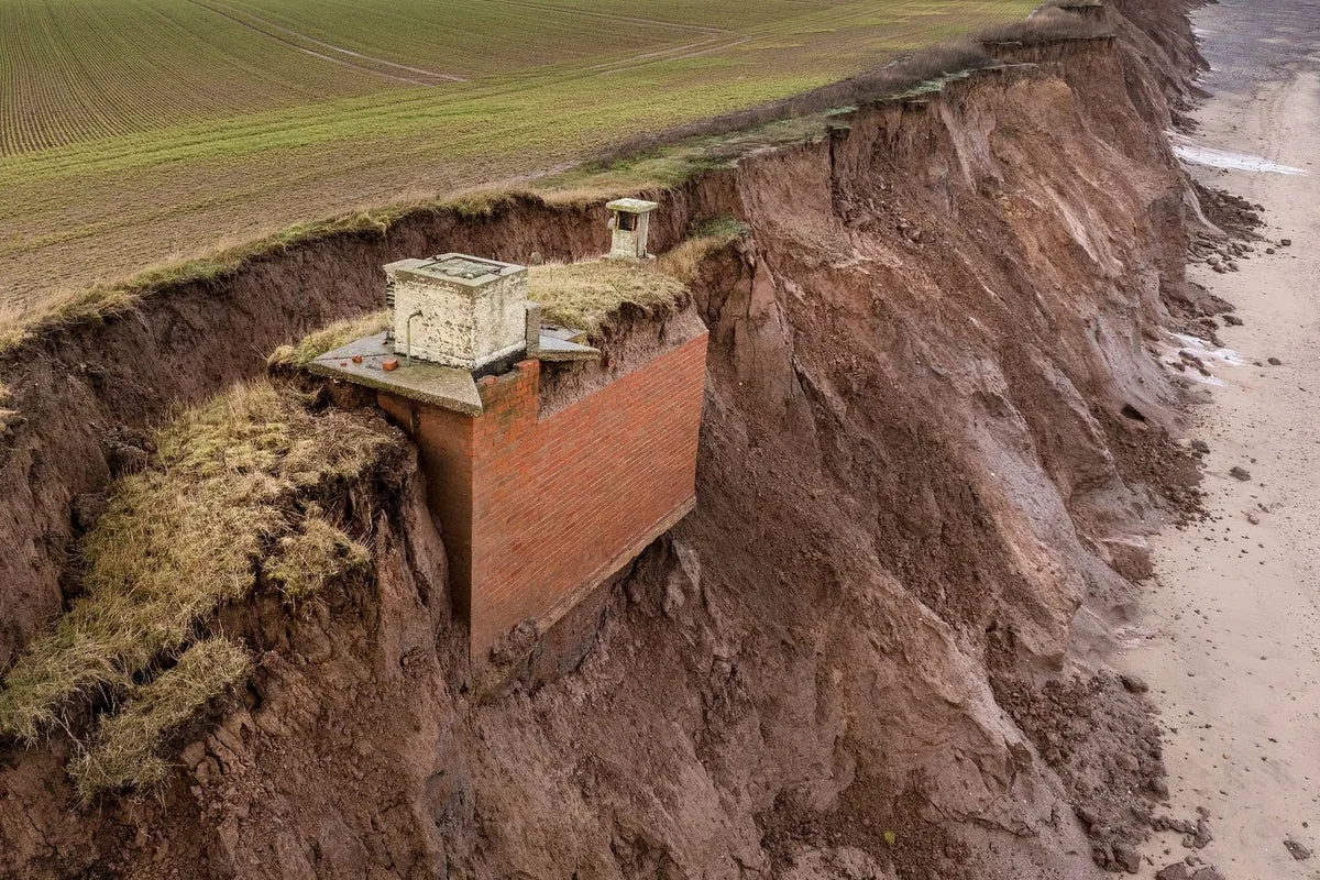 Cold War bunker on brink of falling into sea in East Yorkshire