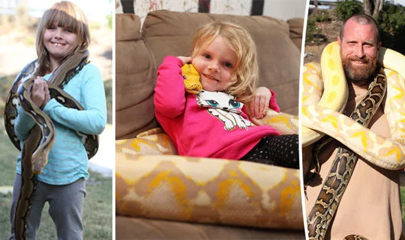 Father Defends Letting Young Children Play with Deadly Snakes
