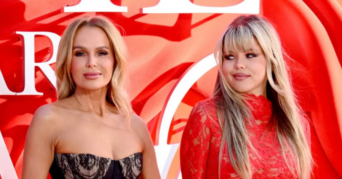 Amanda Holden stuns in sheer fishtail gown at Devil Wears Prada 2 premiere with daughter Lexi