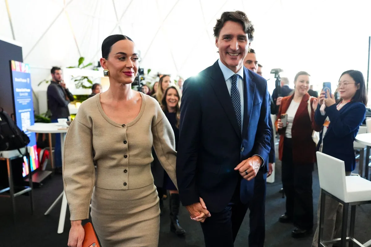 Katy Perry and Justin Trudeau Make First Major Couple Appearance at Davos Forum