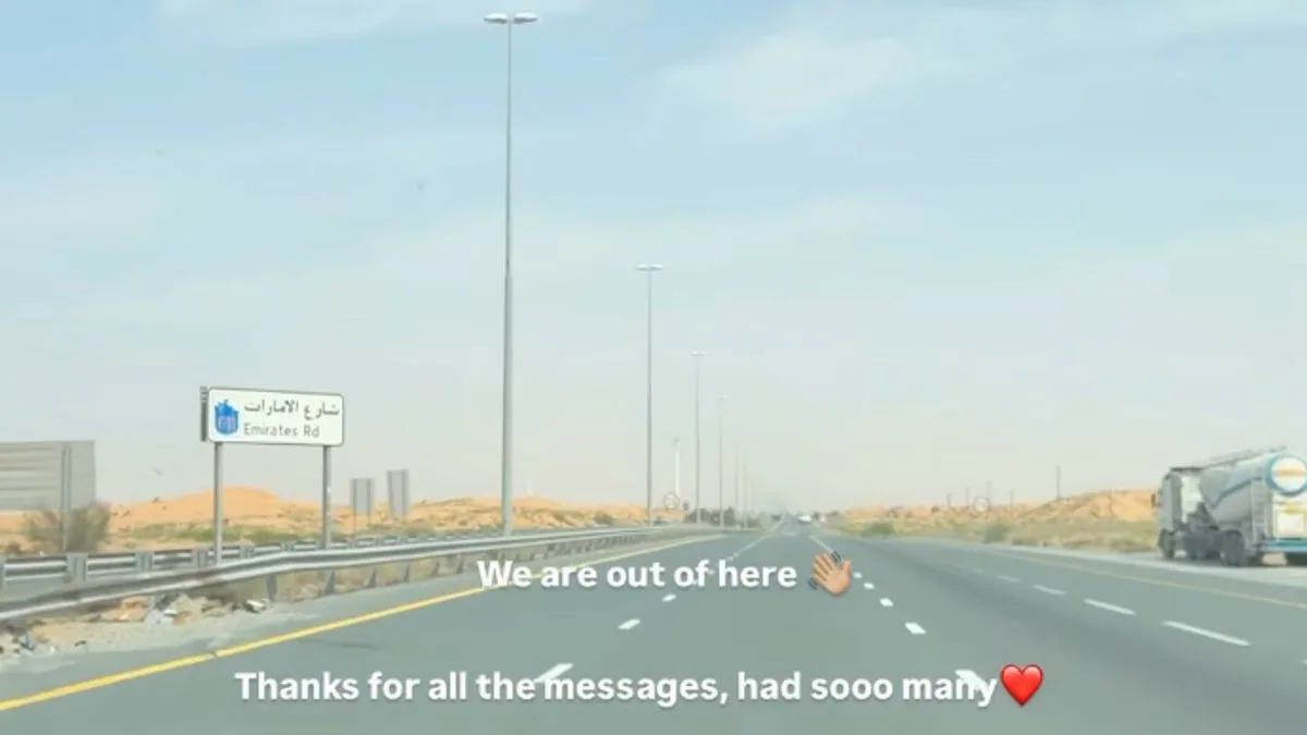 Love Island Star Flees Dubai Amid Air Strikes for UAE Port City