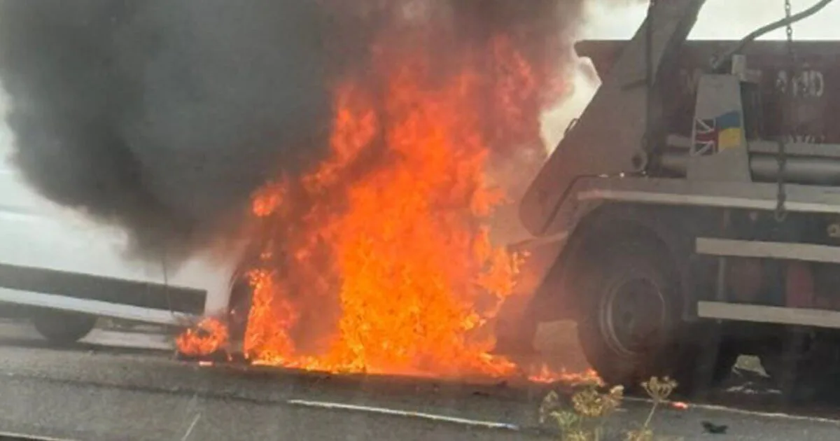 M6 Motorway Closed After Lorry Fire Chaos